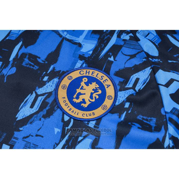Fato de Treino Chelsea Manga Curta 2023-2024 Azul - Calcas Curta